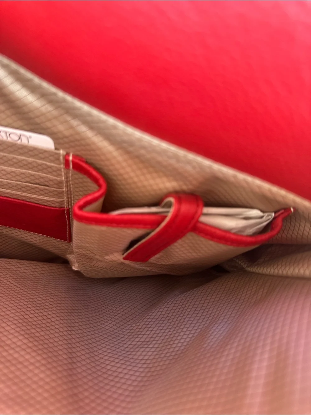 BUXTON 100% Leather Red Madison Commuter Expandable Computer Bag + WALLET Travel